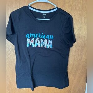 American Mama Black Tee